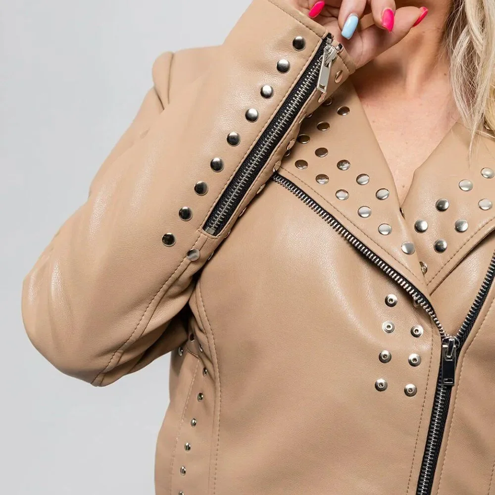 Sandy Women's Vegan Faux Leather Jacket